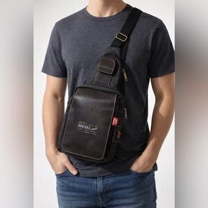 Diesel Y2K Diesel Brown  Sling Bag Crossbody Chest Pack Men’s Streetwear